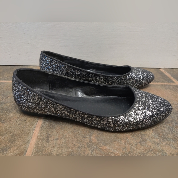 Pointed Toe Chunky Glitter Sparkle Flats - Picture 4 of 9